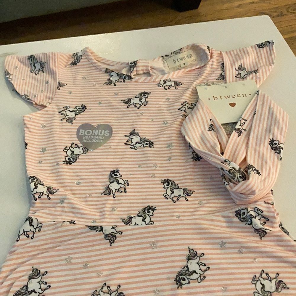 Btween fit n flare dress with matching headband